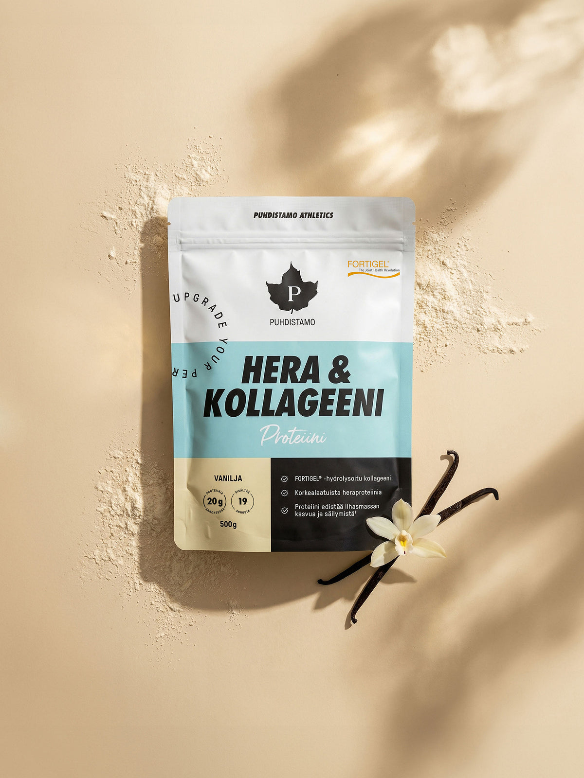 Puhdistamon Hera & Kollageeni Proteiinipussi + Vanilja