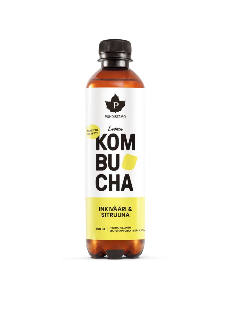 Luomu Kombucha Inkivääri & Sitruuna - 400 ml