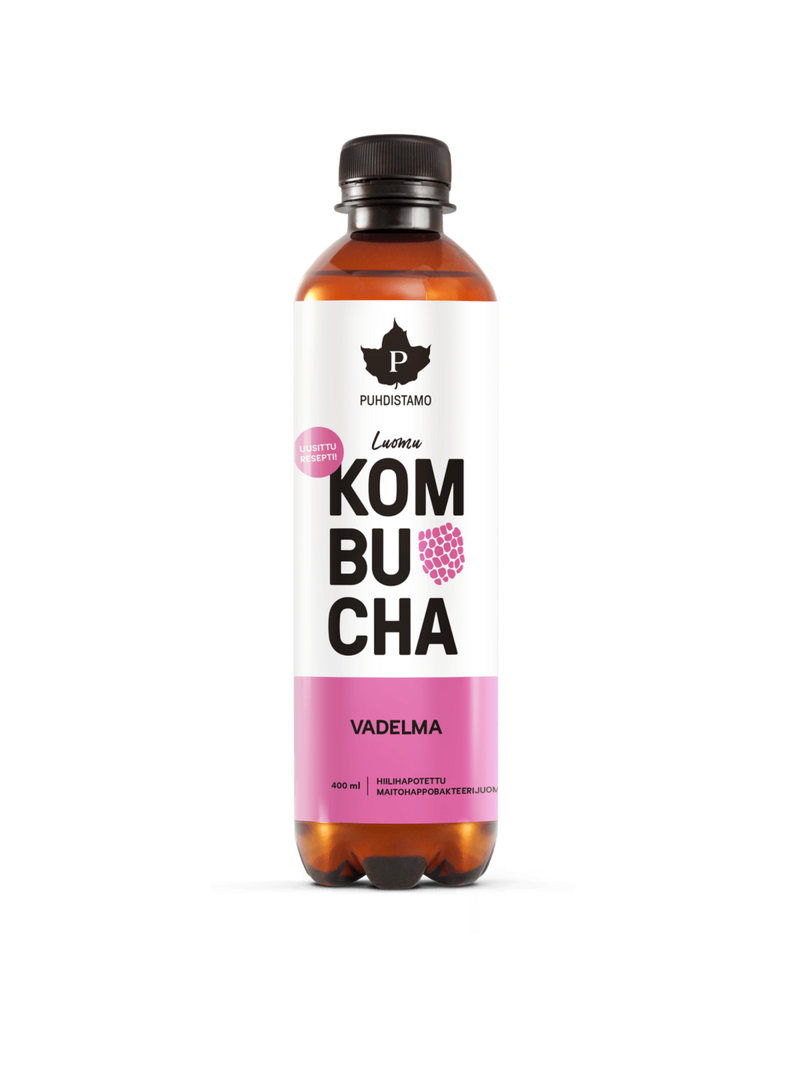 Luomu Kombucha Vadelma - 400 ml