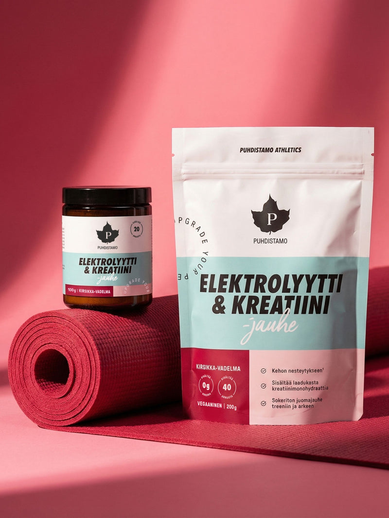 Elektrolyytti & Kreatiini -jauhe Kirsikka-Vadelma 200 g