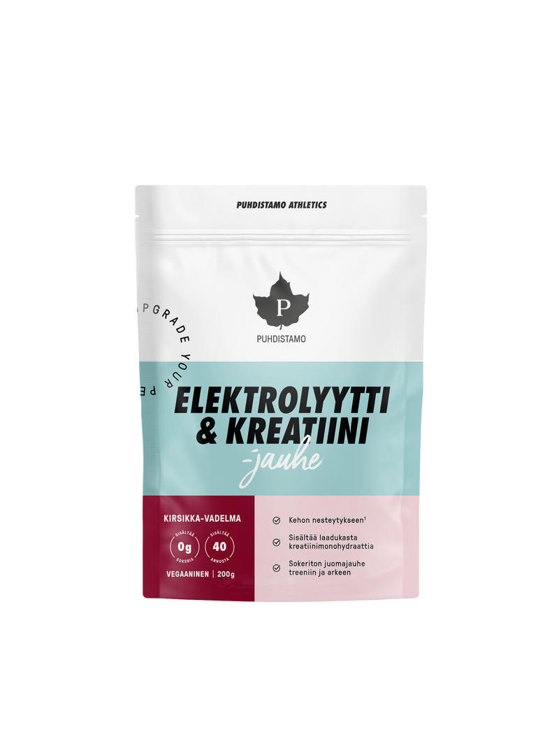 Elektrolyytti & Kreatiini -jauhe Kirsikka-Vadelma 200 g