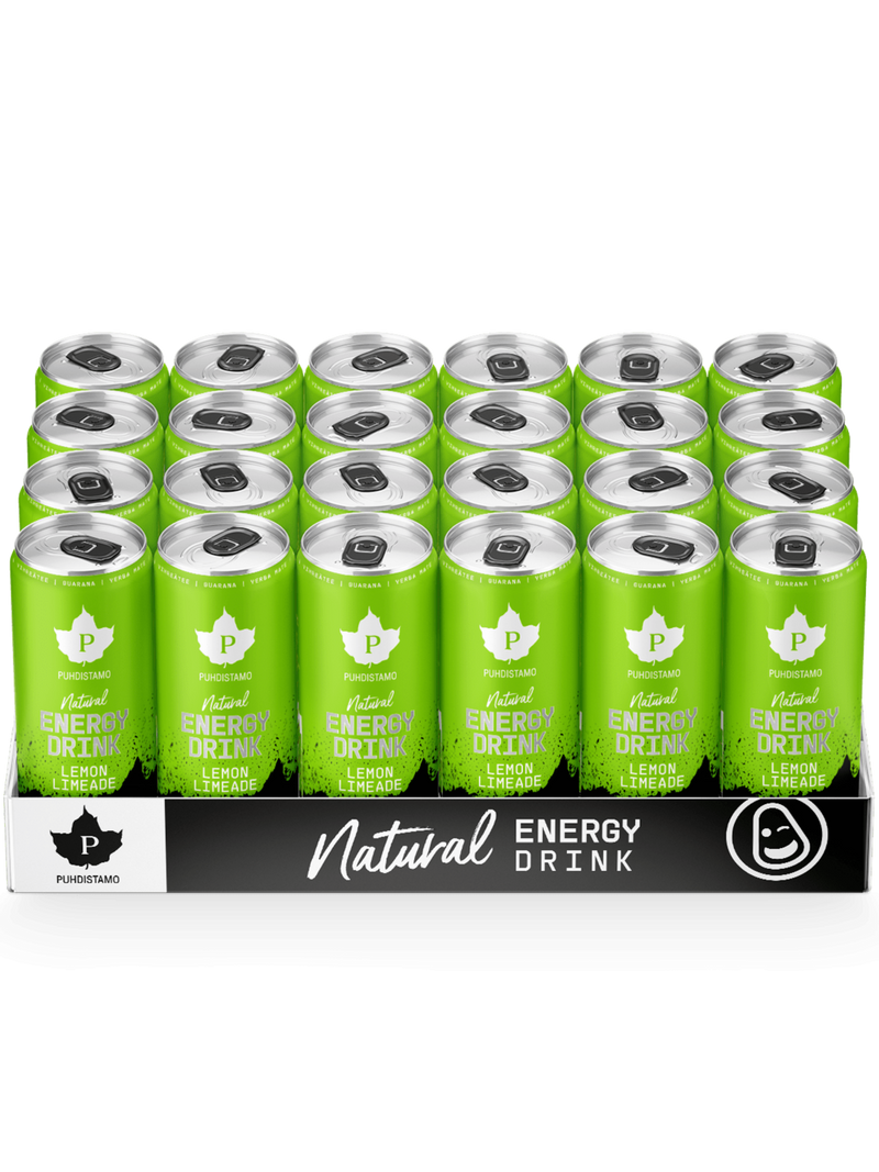 Natural Energy Drink Lemon Limeade Strong - 330 ml 24-pack