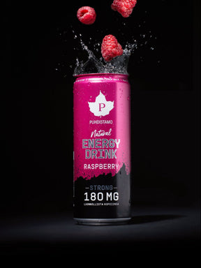Puhdistamon Natural Energy Drink Raspberry Strong 