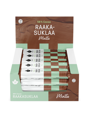 Luomu Raakasuklaa Minttu - 36 g 24-pack