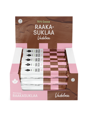 Raakasuklaa Vadelma - 36 g 24-pack