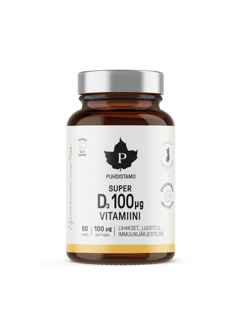Super D-vitamiini 100 μg - 60 kaps