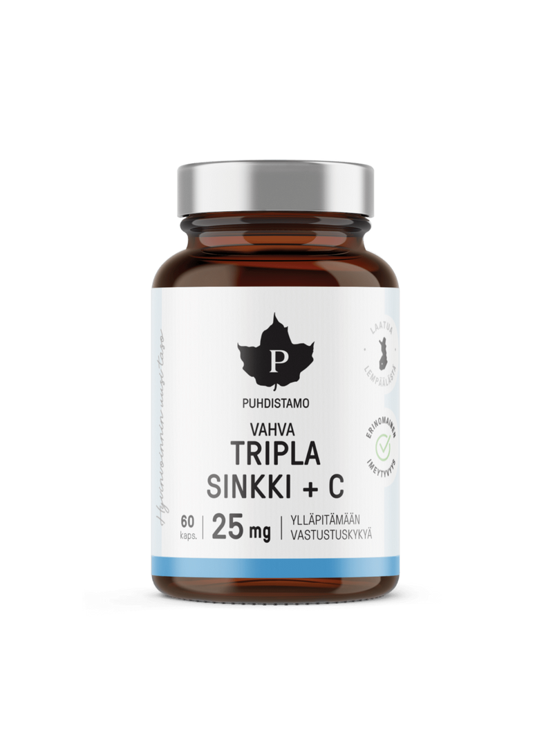 Tripla Sinkki + C 25 mg - 60 kaps
