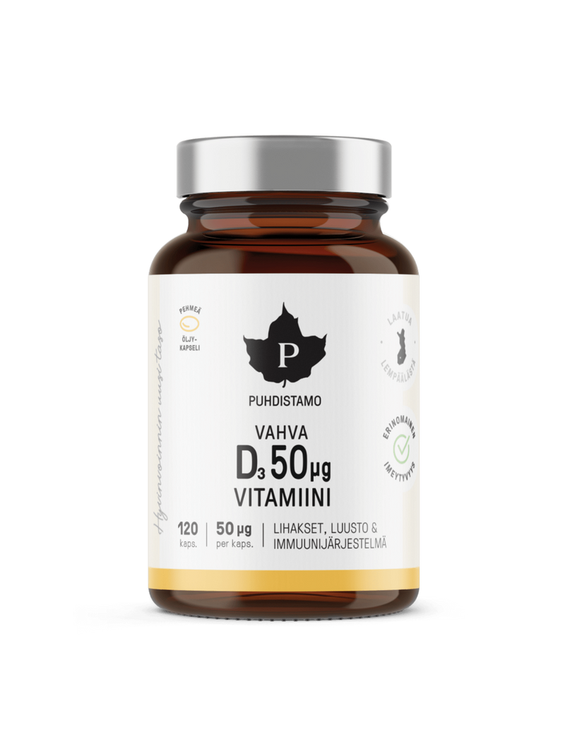 Vahva D-vitamiini 50 μg - 120 kaps