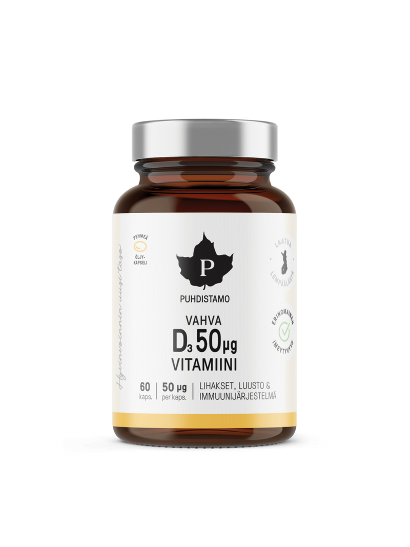 Vahva D-vitamiini 50 μg - 60 kaps