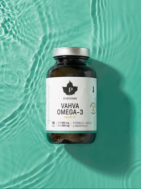 Puhdistamon Vahva Omega-3 veden päällä