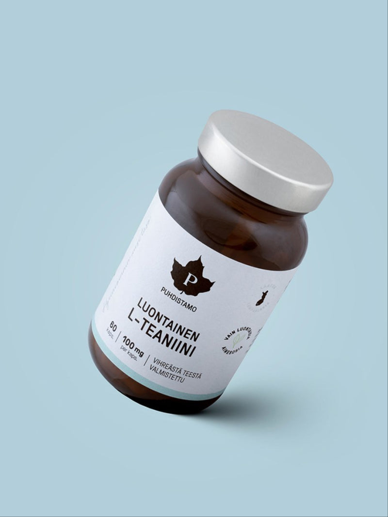 uhdistamon Luontainen L-teaniini - 60 kapselin purkki